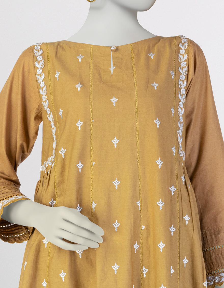 Lawn Orange Kurti - J. Junaid Jamshed