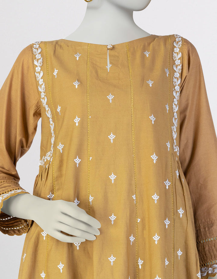 Lawn Orange Kurti - J. Junaid Jamshed