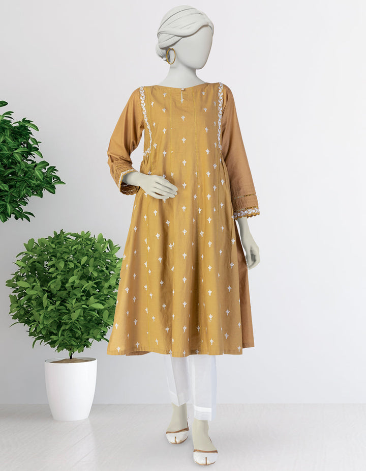 Lawn Orange Kurti - J. Junaid Jamshed