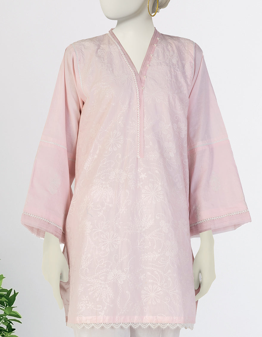 Lawn Pink Kurti - J. Junaid Jamshed