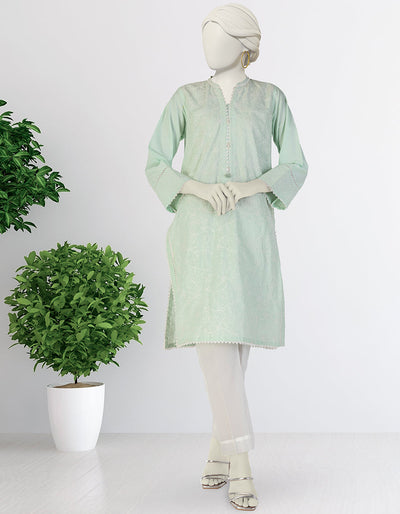 Lawn Green Kurti - J. Junaid Jamshed