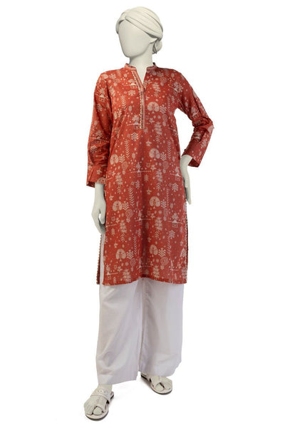 Lawn Orange Kurti- J. Junaid Jamshed