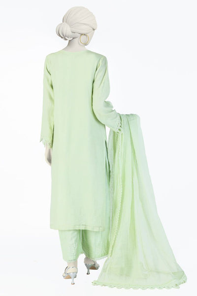 Khaddi Green Stitched Suit - J. Junaid Jamshed