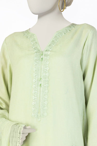 Khaddi Green Stitched Suit - J. Junaid Jamshed