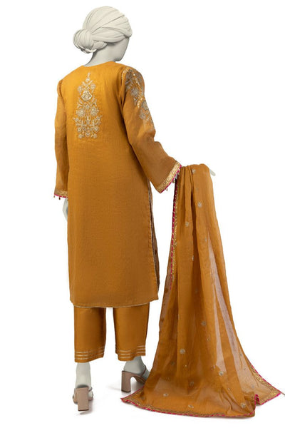 Cotton Brown Stitched Suit - J. Junaid Jamshed