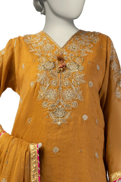 Cotton Brown Stitched Suit - J. Junaid Jamshed