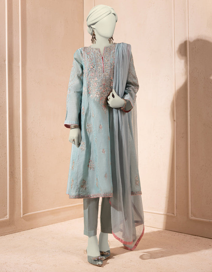 Paper Cotton Turquoise Stitched Suit - J. Junaid Jamshed
