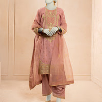 Paper Cotton Pink Stitched Suit - J. Junaid Jamshed