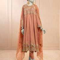 Silk Pink Stitched Suit - J. Junaid Jamshed