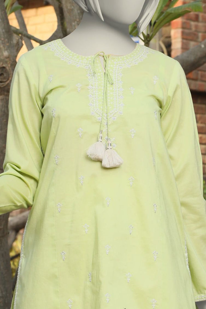 Lawn Green Kurti - J. Junaid Jamshed
