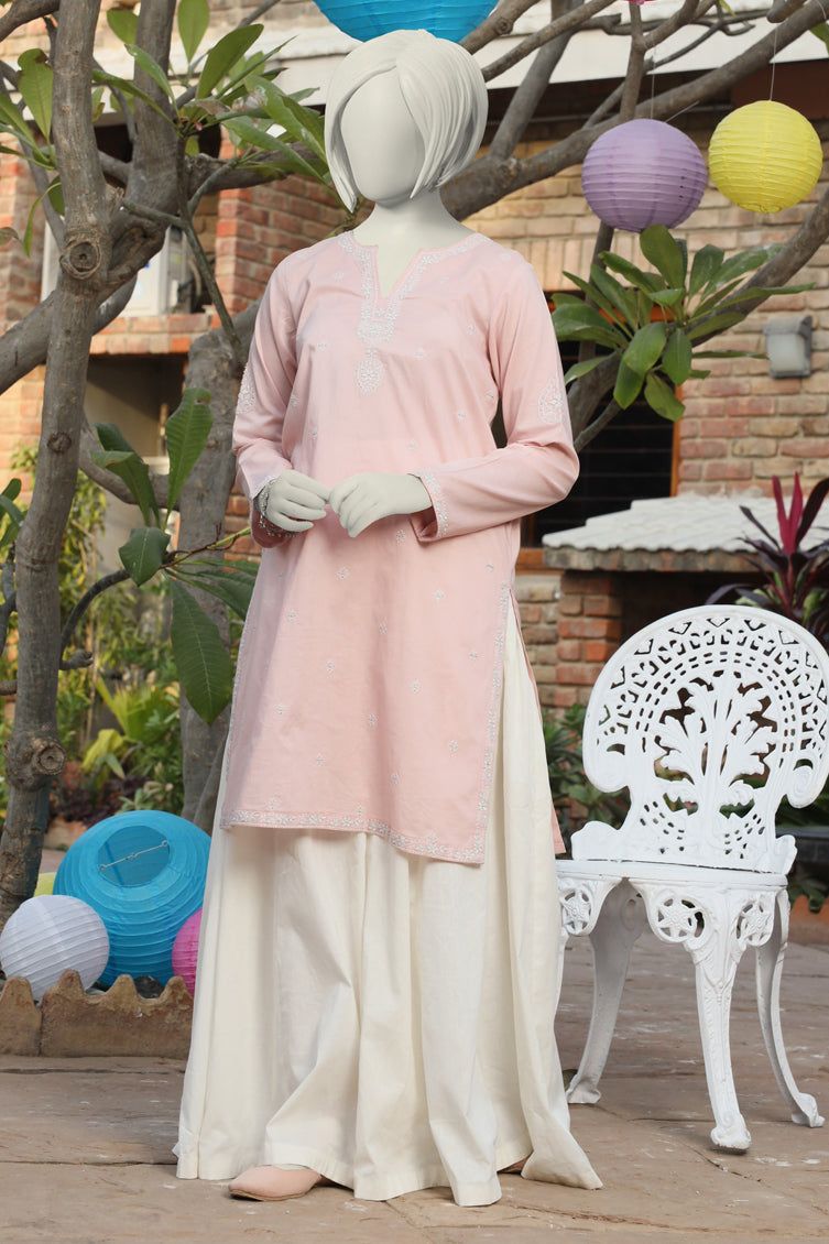 Lawn Pink Kurti - J. Junaid Jamshed