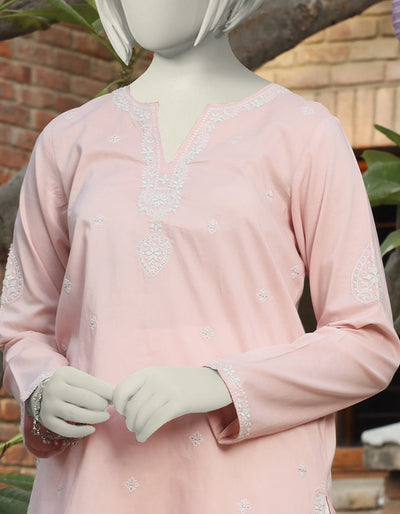 Lawn Pink Kurti - J. Junaid Jamshed