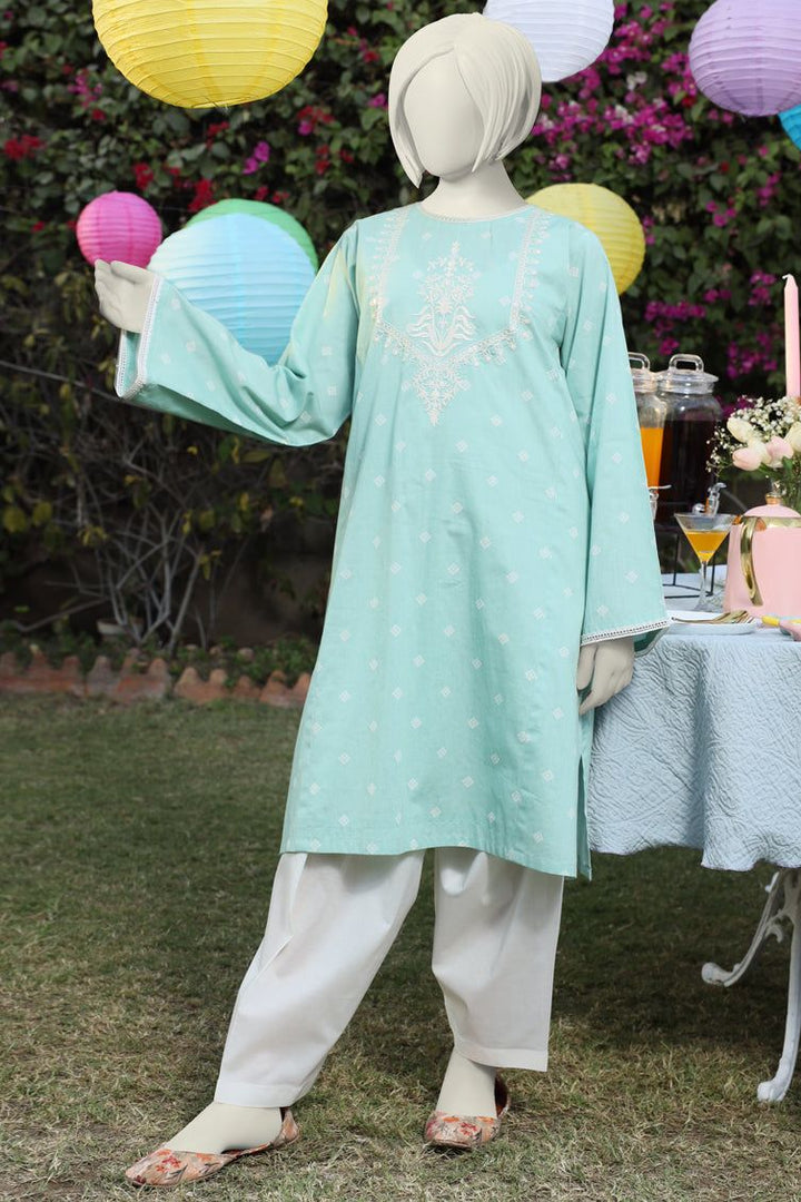 Lawn Green Kurti - J. Junaid Jamshed
