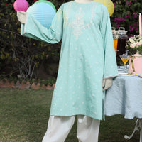 Lawn Green Kurti - J. Junaid Jamshed