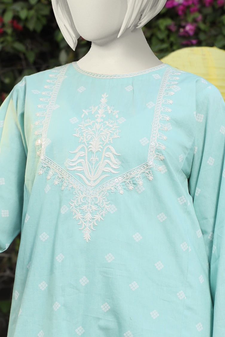 Lawn Green Kurti - J. Junaid Jamshed