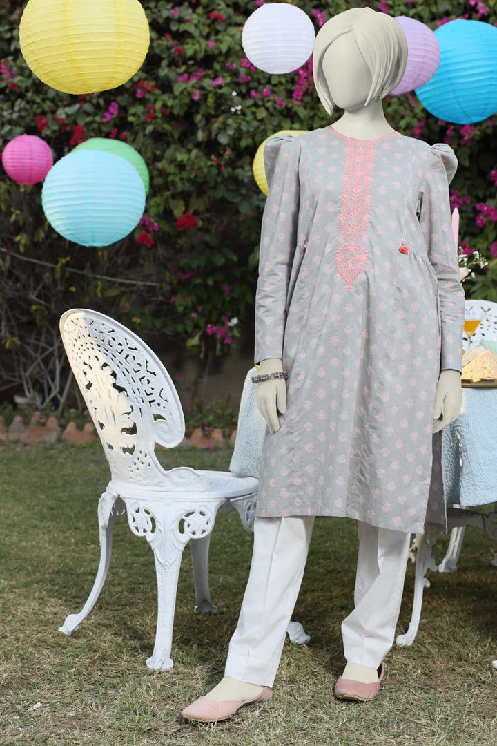 Lawn Grey Kurti - J. Junaid Jamshed