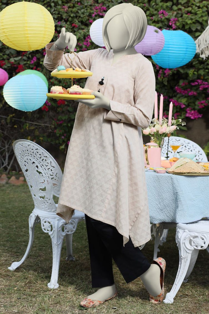 Dyed Brown Kurti - J. Junaid Jamshed