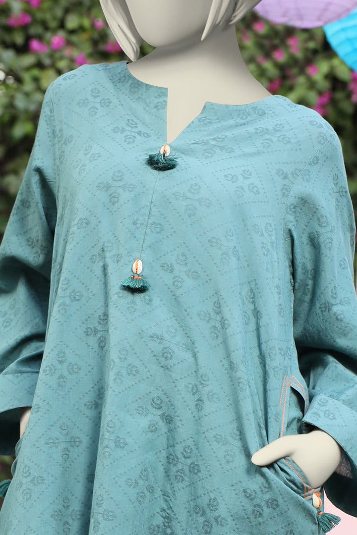 Dyed Green Kurti - J. Junaid Jamshed