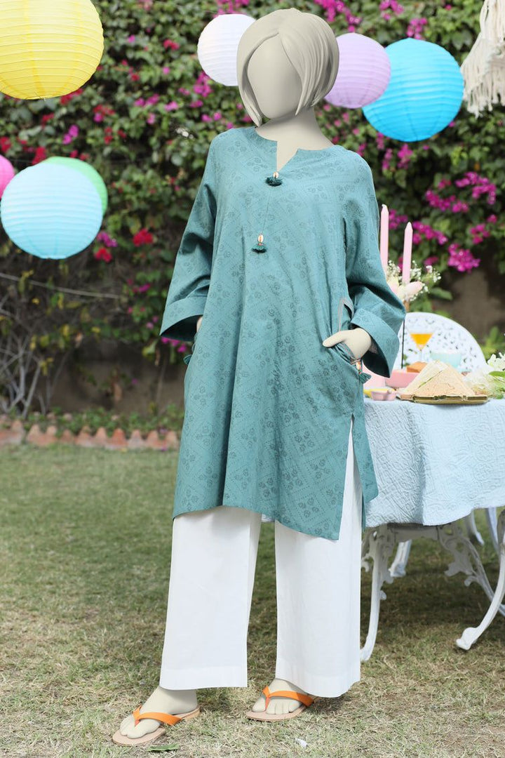 Dyed Green Kurti - J. Junaid Jamshed