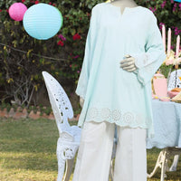 Lawn Green Kurti - J. Junaid Jamshed