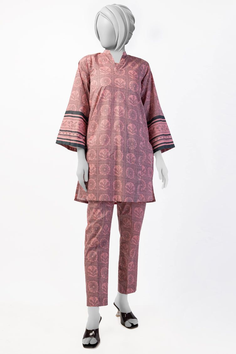 Lawn Pink Kurti - J. Junaid Jamshed