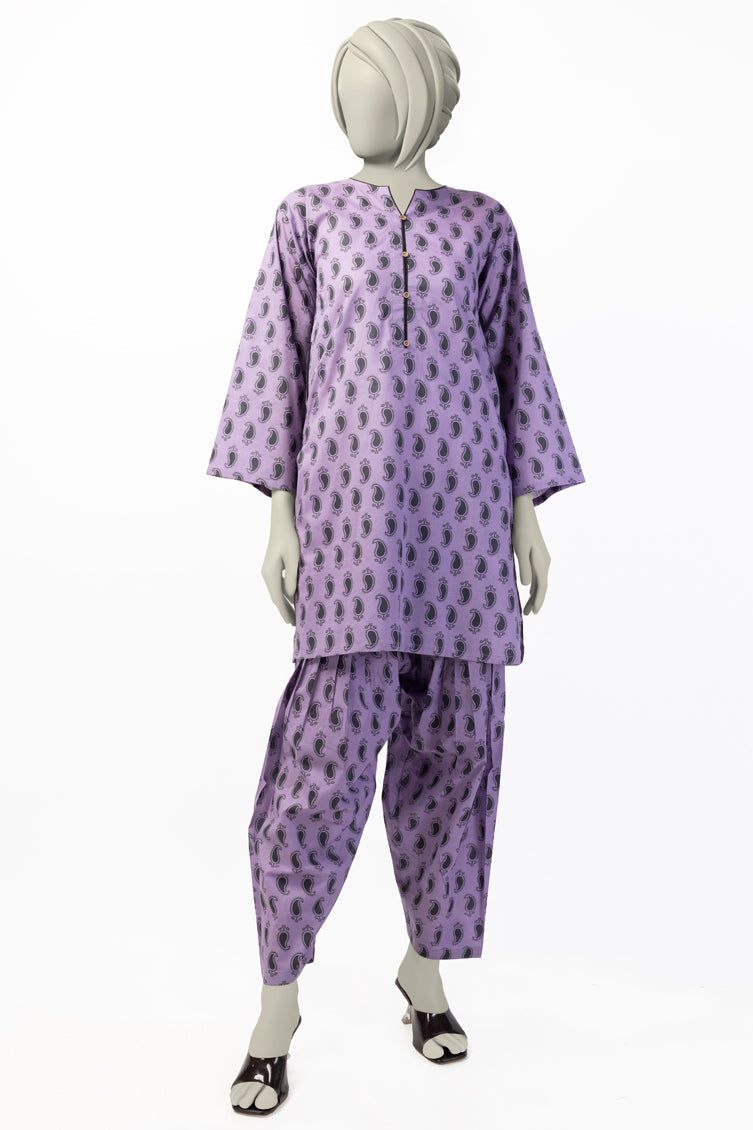 Lawn Purple Kurti - J. Junaid Jamshed