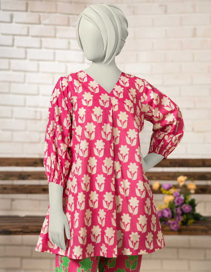 Lawn Pink Kurti - J. Junaid Jamshed