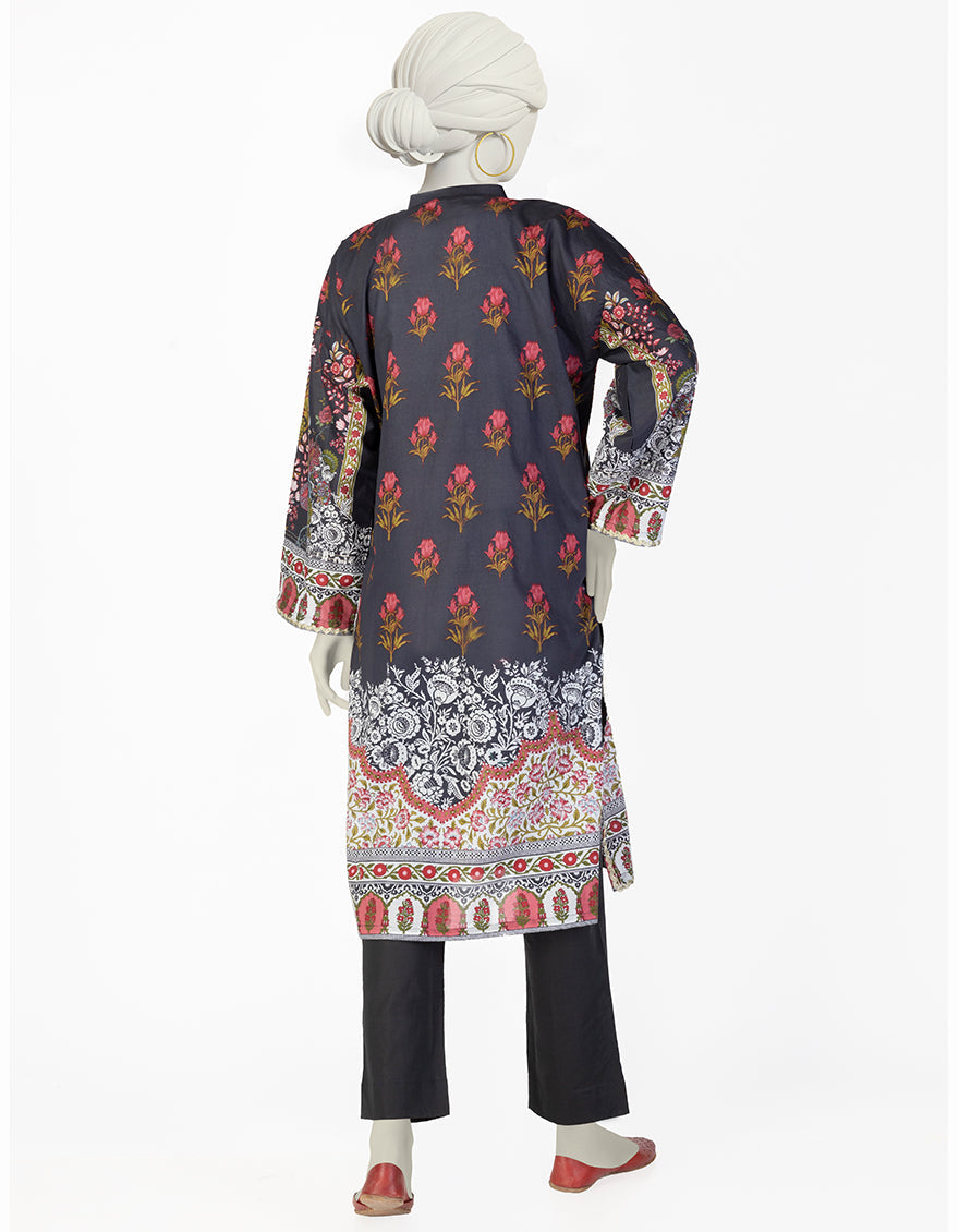 Lawn Multicolor Kurti - J. Junaid Jamshed