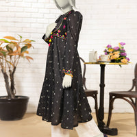 Lawn Black Kurti - J. Junaid Jamshed