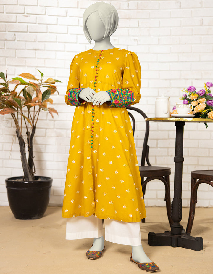 Lawn Ochre Kurti - J. Junaid Jamshed