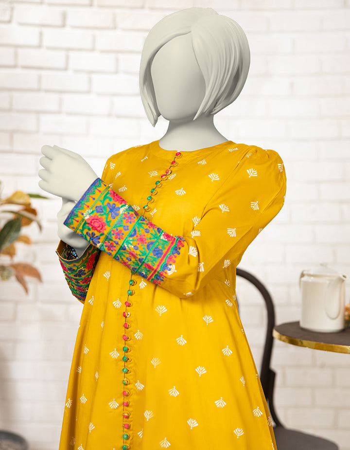 Lawn Ochre Kurti - J. Junaid Jamshed