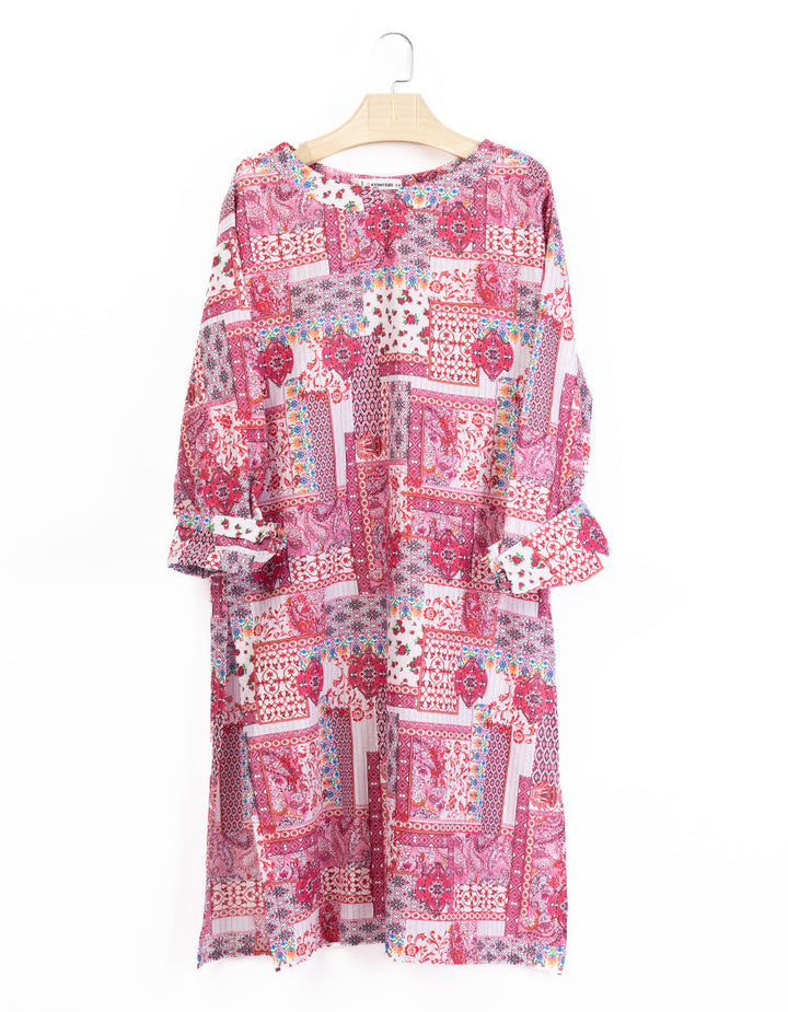 Lawn Pink Kurti - J. Junaid Jamshed