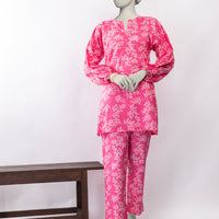 Lawn Pink Kurti - J. Junaid Jamshed