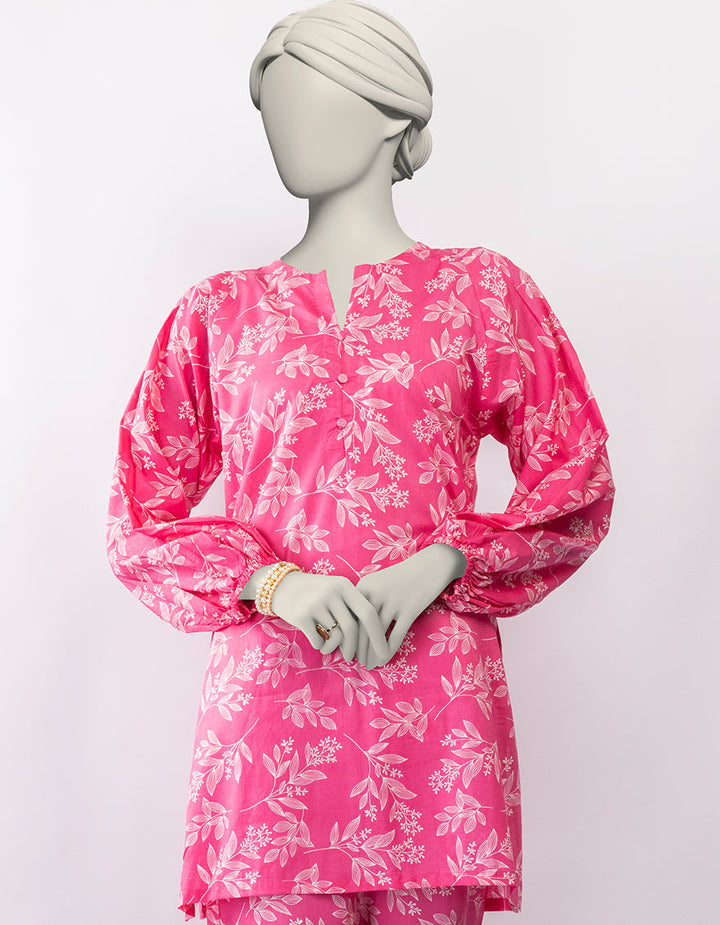 Lawn Pink Kurti - J. Junaid Jamshed
