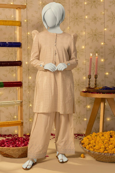 Dobby White Stitched Suit - J. Junaid Jamshed