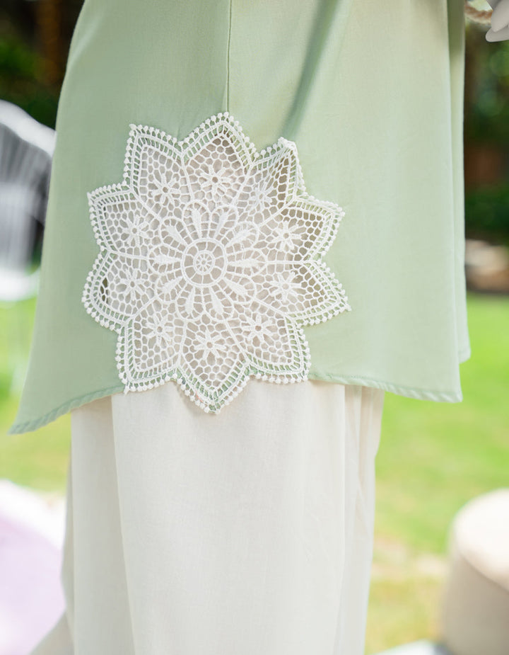 Lawn Green Kurti - J. Junaid Jamshed