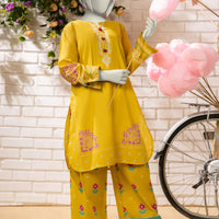 Lawn Yellow Stitched Suit - J. Junaid Jamshed