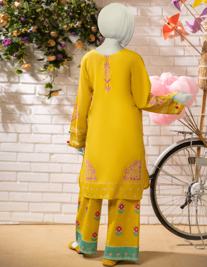 Lawn Yellow Stitched Suit - J. Junaid Jamshed