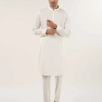 Blended White Kurta Trouser - J. Junaid Jamshed