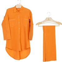 Lawn Orange Stitched Suit - J. Junaid Jamshed