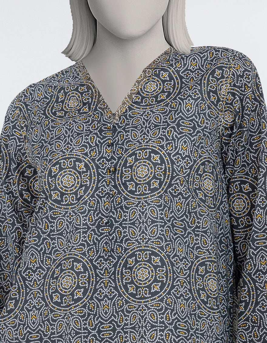 Lawn Black Kurti - J. Junaid Jamshed