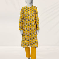 Lawn Yellow Stitched Suit - J. Junaid Jamshed
