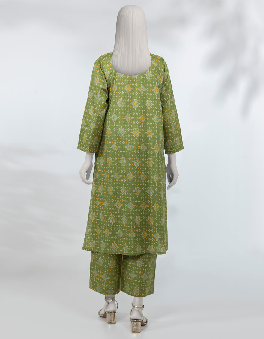 Lawn Green Kurti - J. Junaid Jamshed