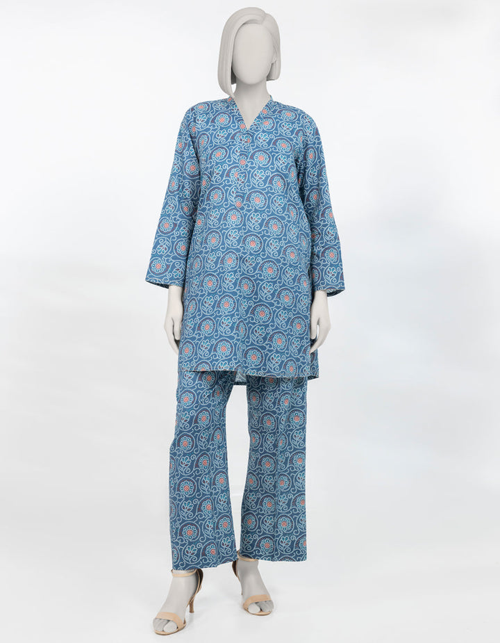 Lawn Blue Kurti - J. Junaid Jamshed