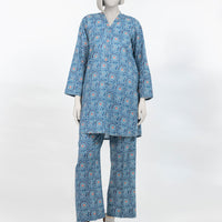 Lawn Blue Kurti - J. Junaid Jamshed