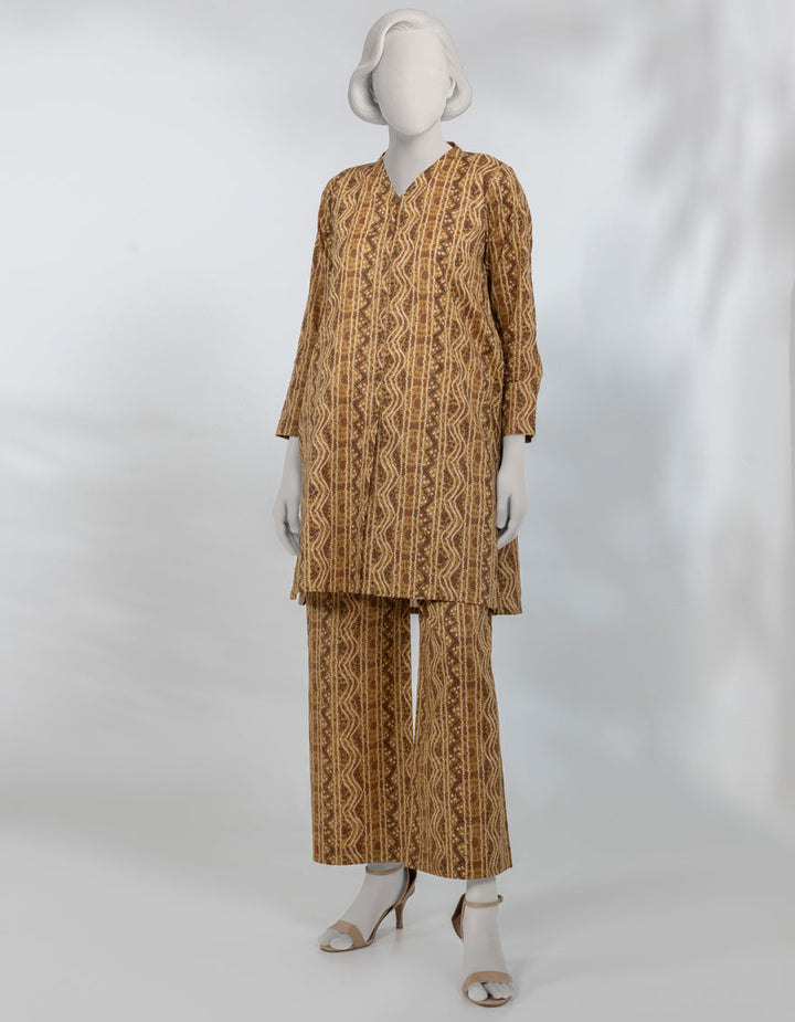 Lawn Brown Kurti - J. Junaid Jamshed