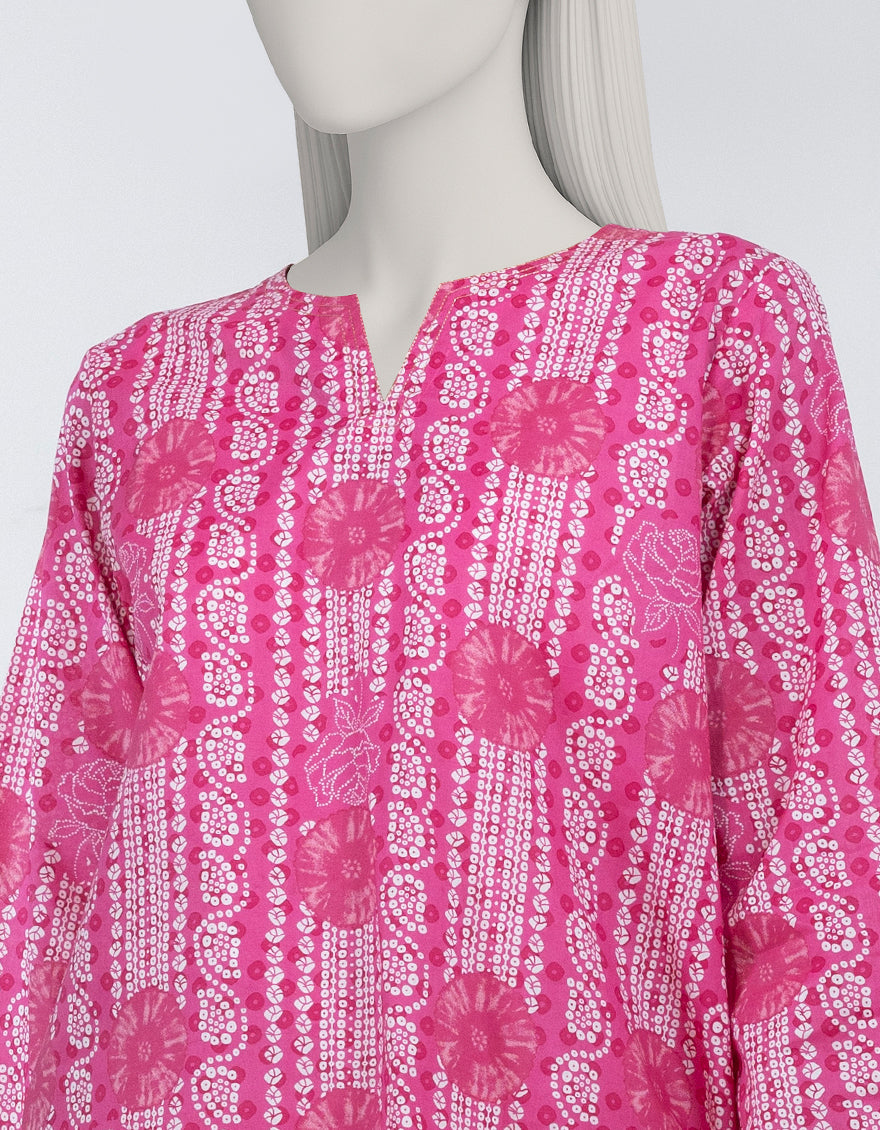 Lawn Pink Kurti - J. Junaid Jamshed