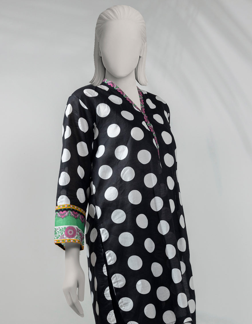 Lawn Black Kurti - J. Junaid Jamshed