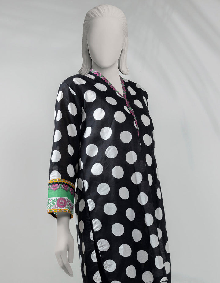 Lawn Black Kurti - J. Junaid Jamshed