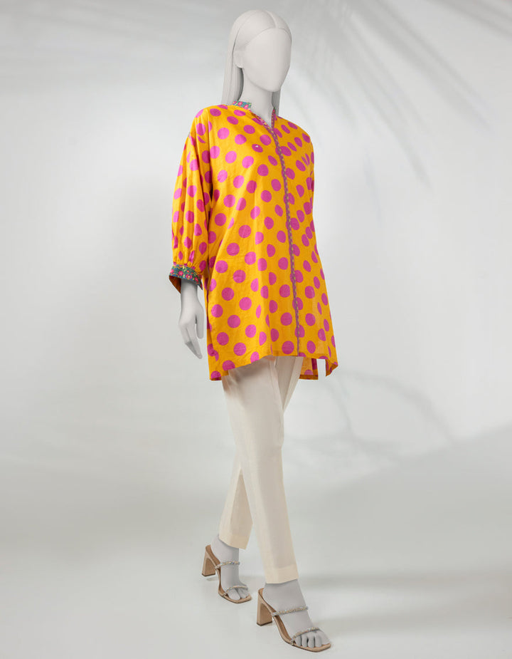 Lawn Orange Kurti - J. Junaid Jamshed